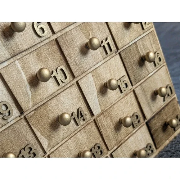 Magnolia Wood House Advent Calendar Drawer Farmhouse Joanna Gaines Fixer Upper - Picture 6 of 6